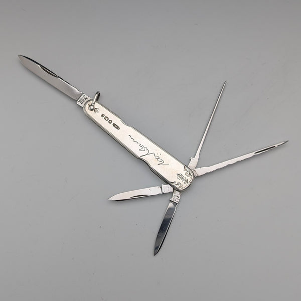 1958 年英國復古純銀手柄多功能工具 George Ibberson